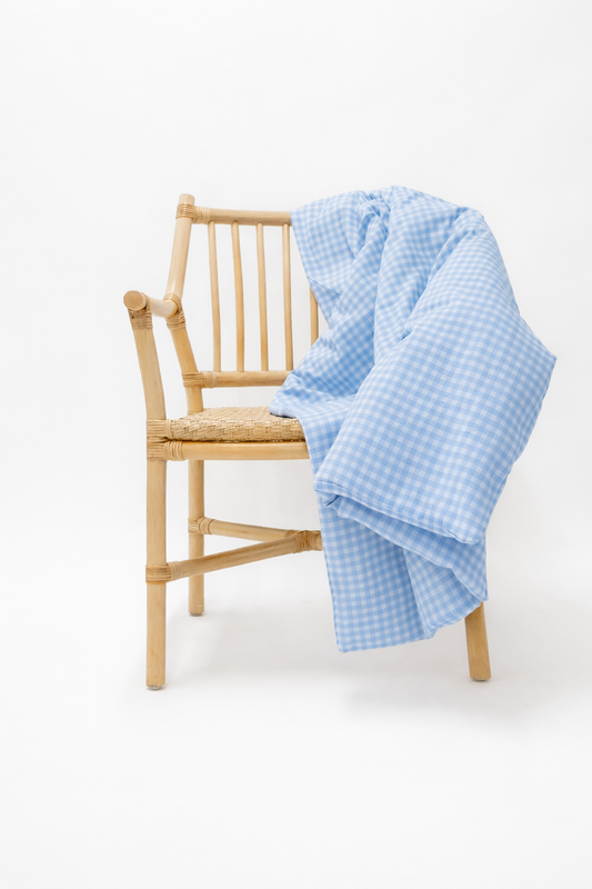 Midnight Gingham Crib Quilted Blanket