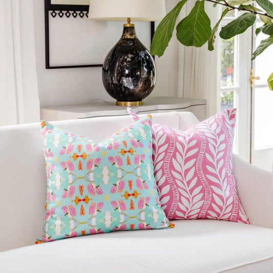 Pink/Orange Two-Toned 22x22 Decorative Pillow– Laura Park