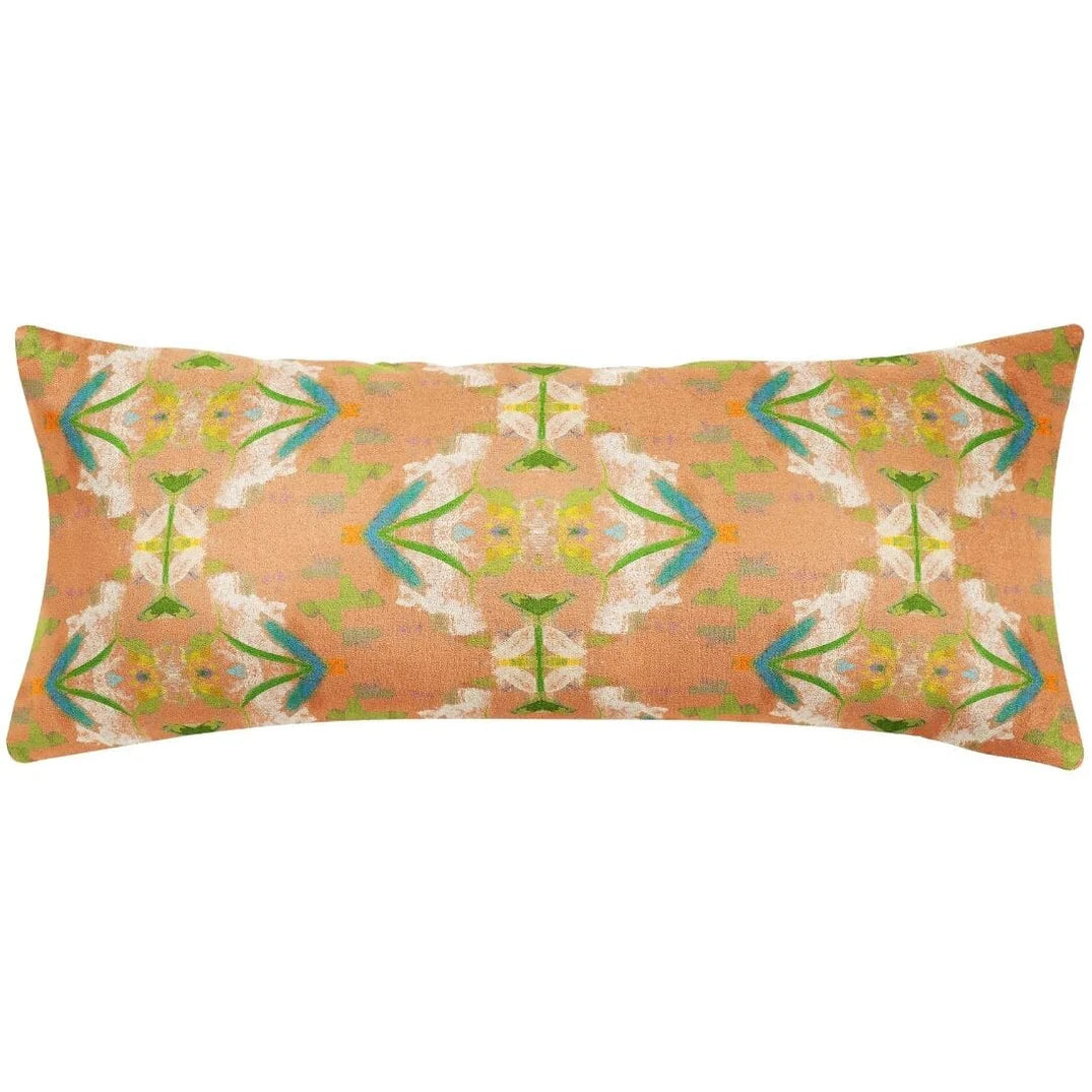 English Garden Orange Pillow - 14 x 36