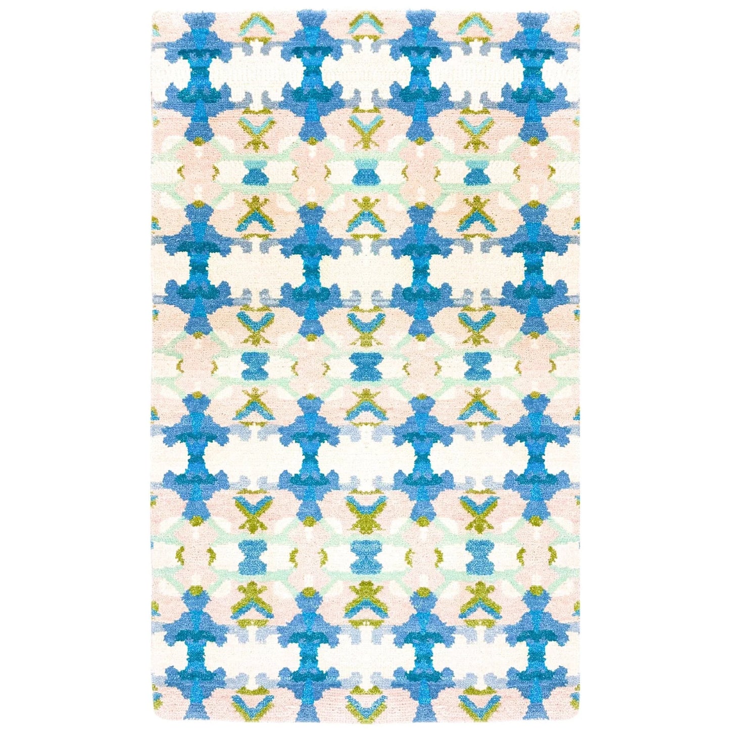 Blue Lagoon Hand Knotted Wool Rug