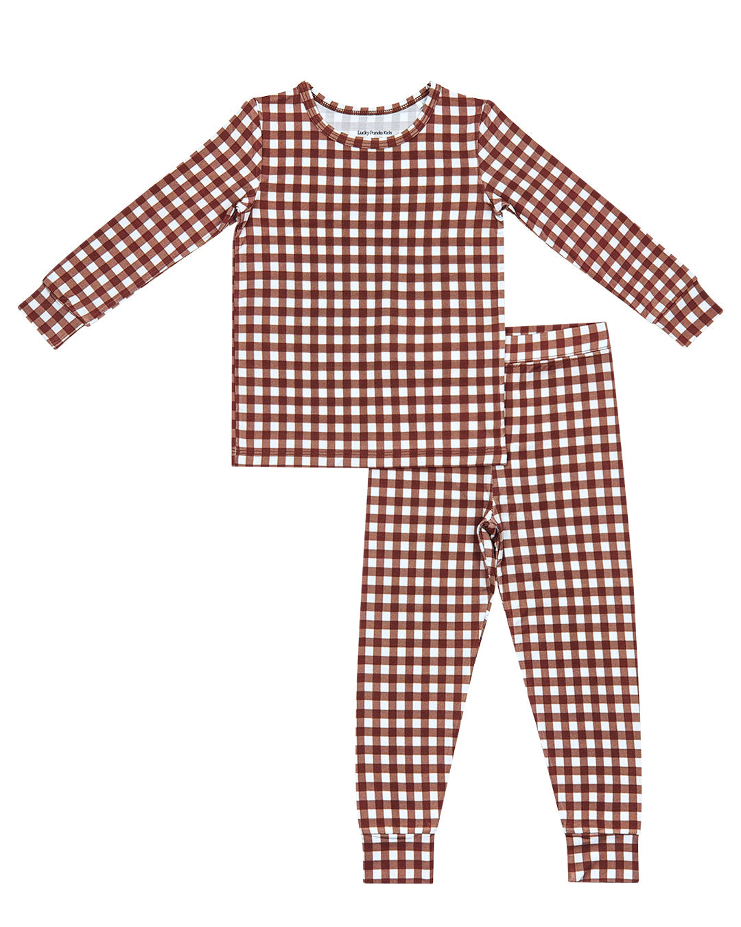 Bamboo Two Piece Set | Chocolate Gingham
