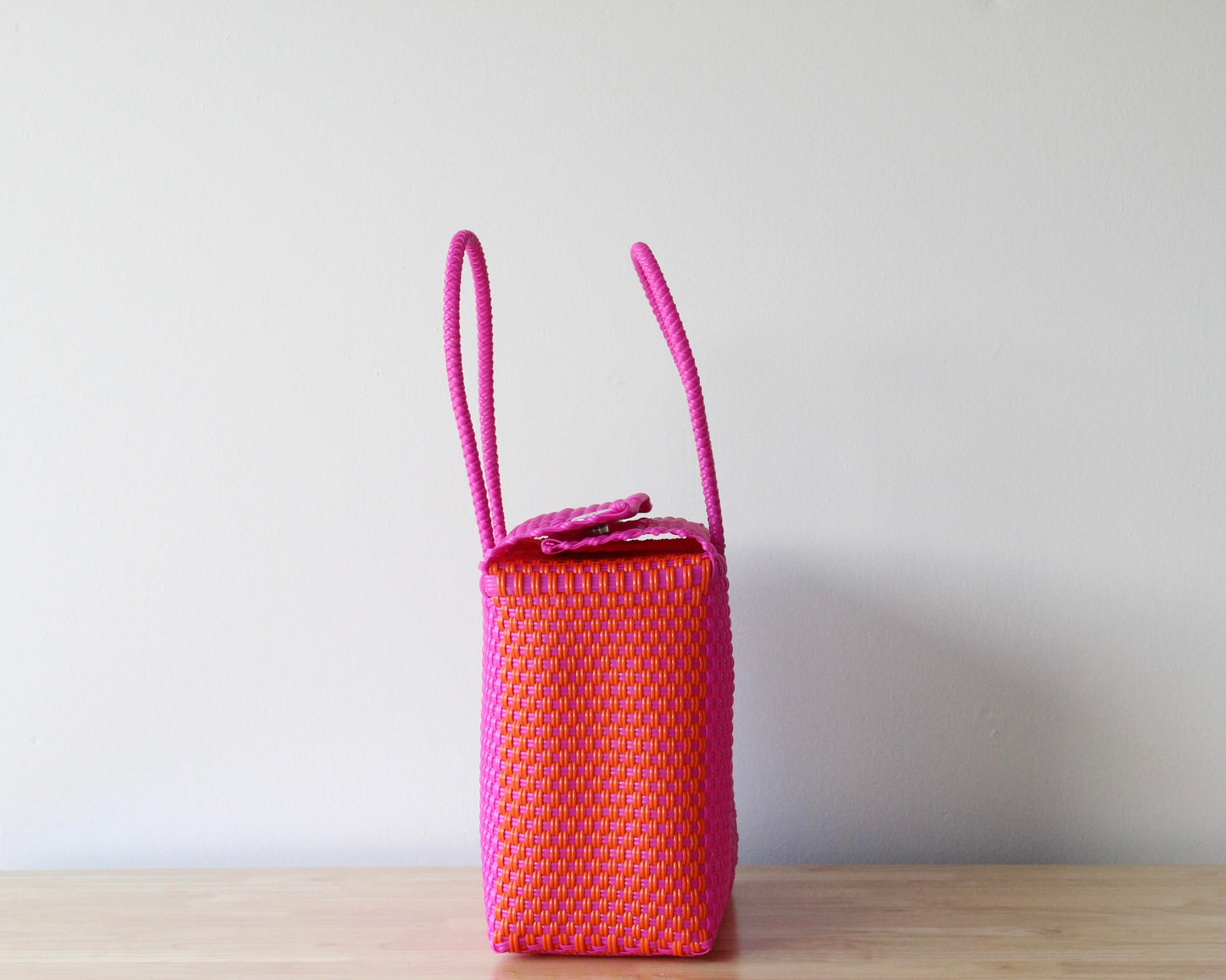 Hot Pink & Orange Medium Woven Handbag by MexiMexi