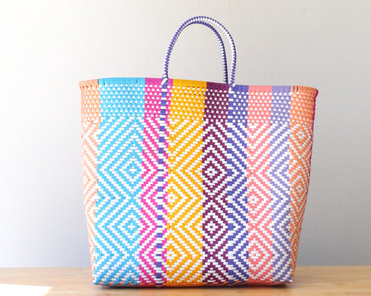 Multicolor Diamond Extra Large Tote