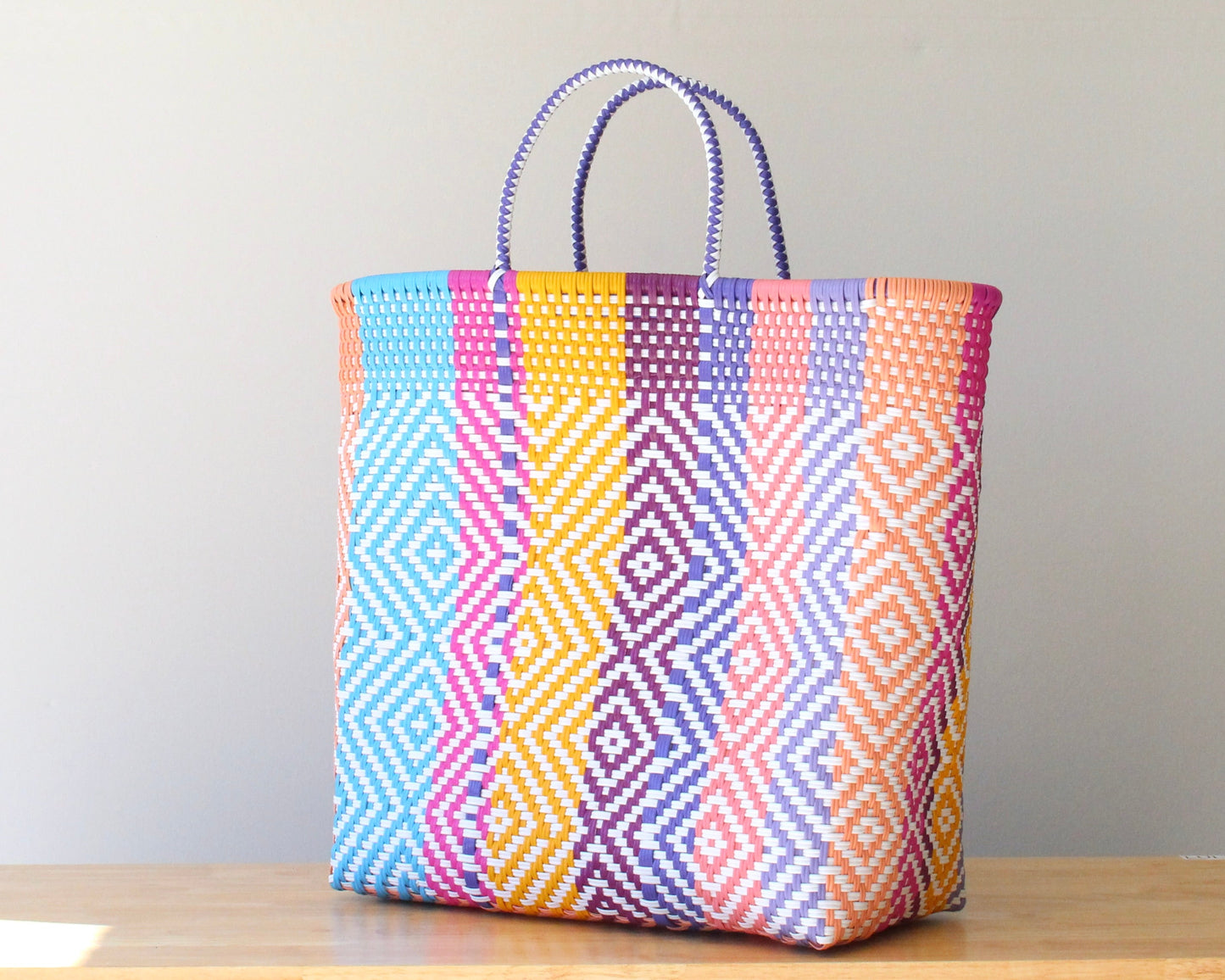 Multicolor Diamond Extra Large Tote