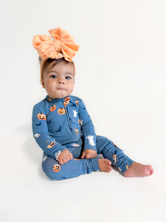 Batty for Bedtime Bamboo Convertible Zip Romper