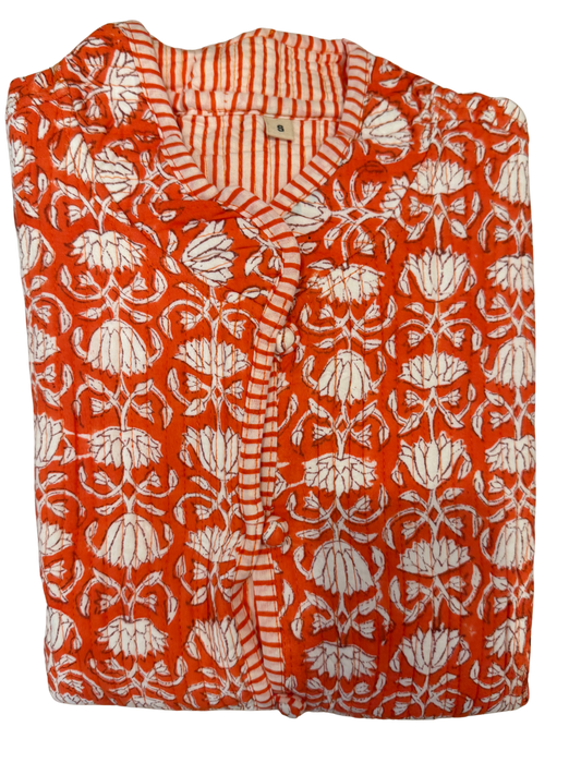 The Charlotte Jacket in Orange Marigold