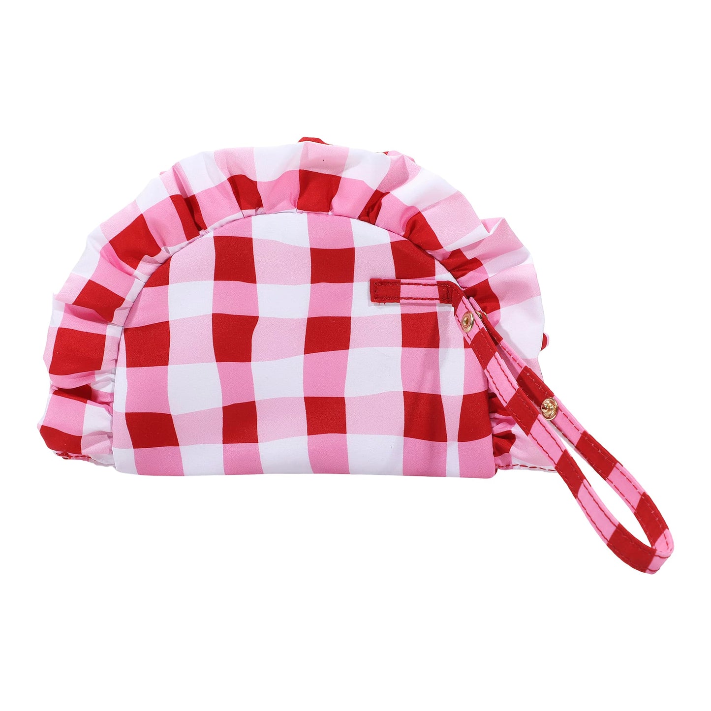 Picnic Perfect Gingham Ruffled Clutch