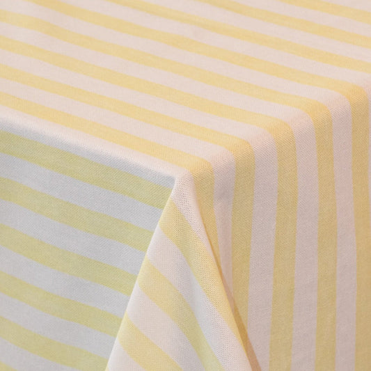 Buttercream Yellow Stripe Tablecloth