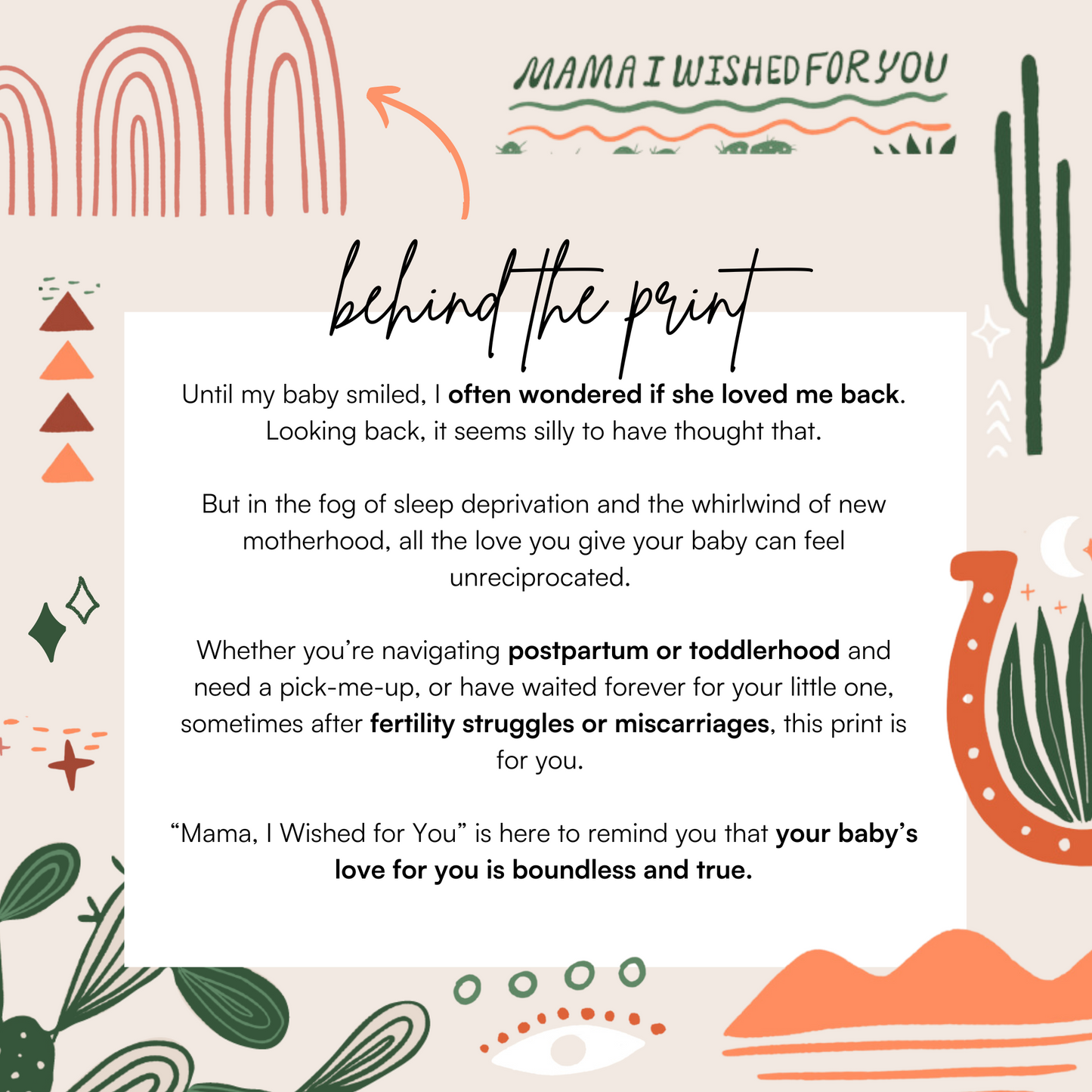 The Second-Skin Footie | Desert Cactus Vibes | "Mama, I Wished for You"