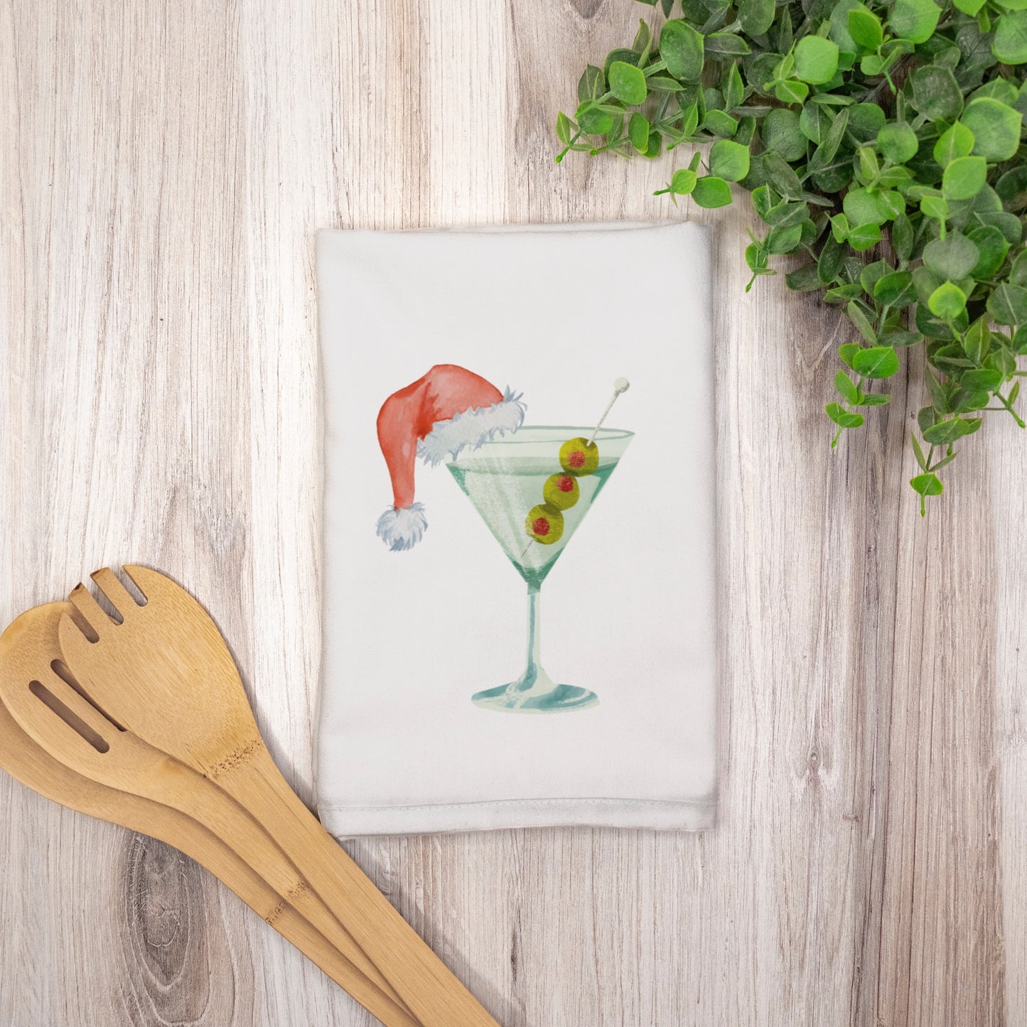 Santa Martini Hostess Towels