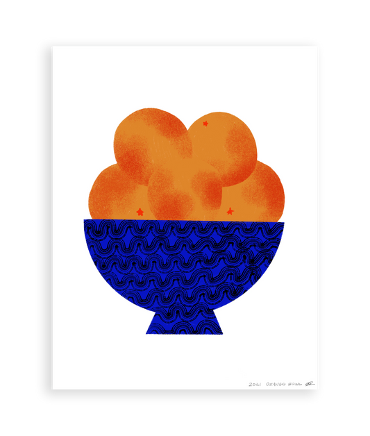 Orange Bowl Art Print