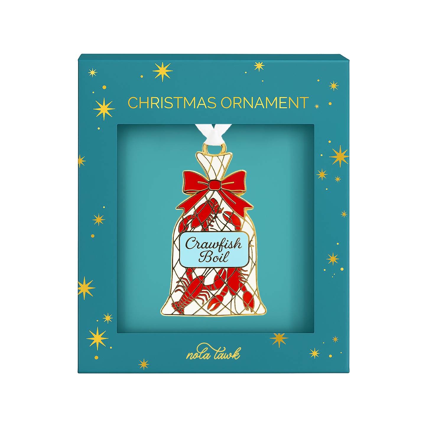 Crawfish Boil Enamel Ornament