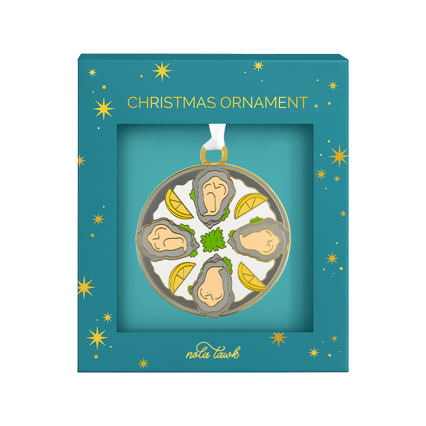 Oyster Plate Enamel Ornament