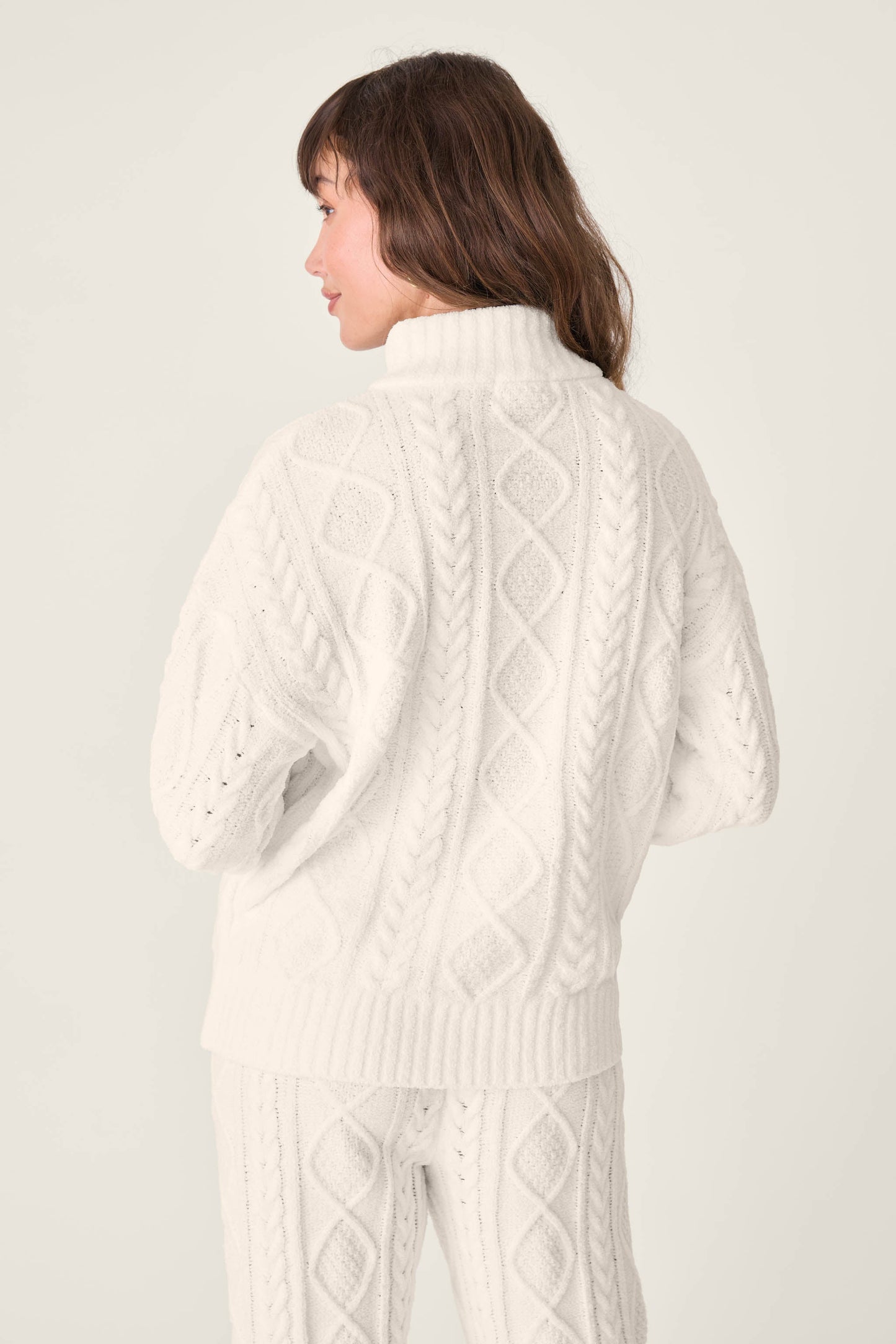 Chenille Cable Crew Lounge Set