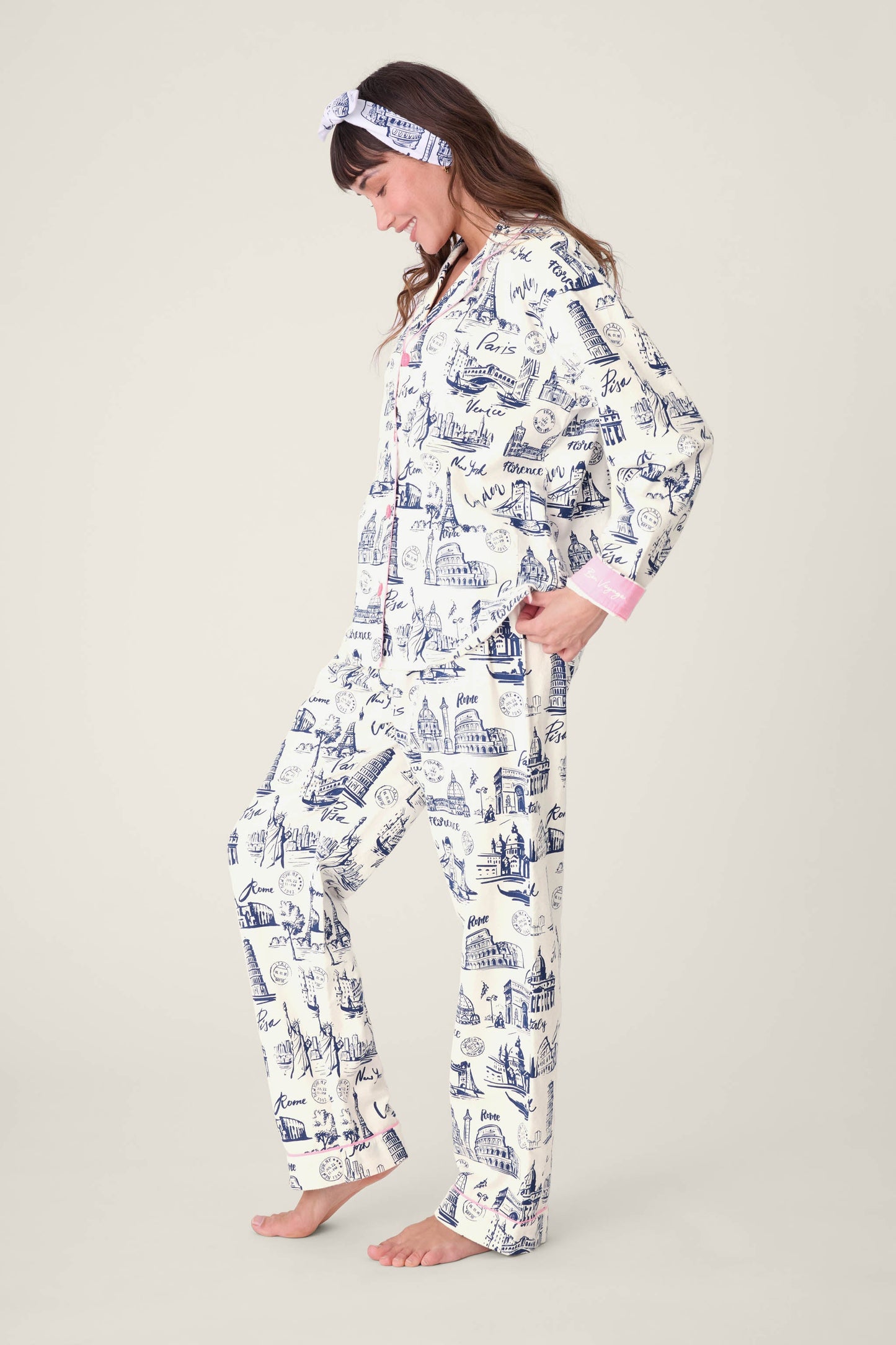 Bon Voyage 3-Piece Flannel PJ Set