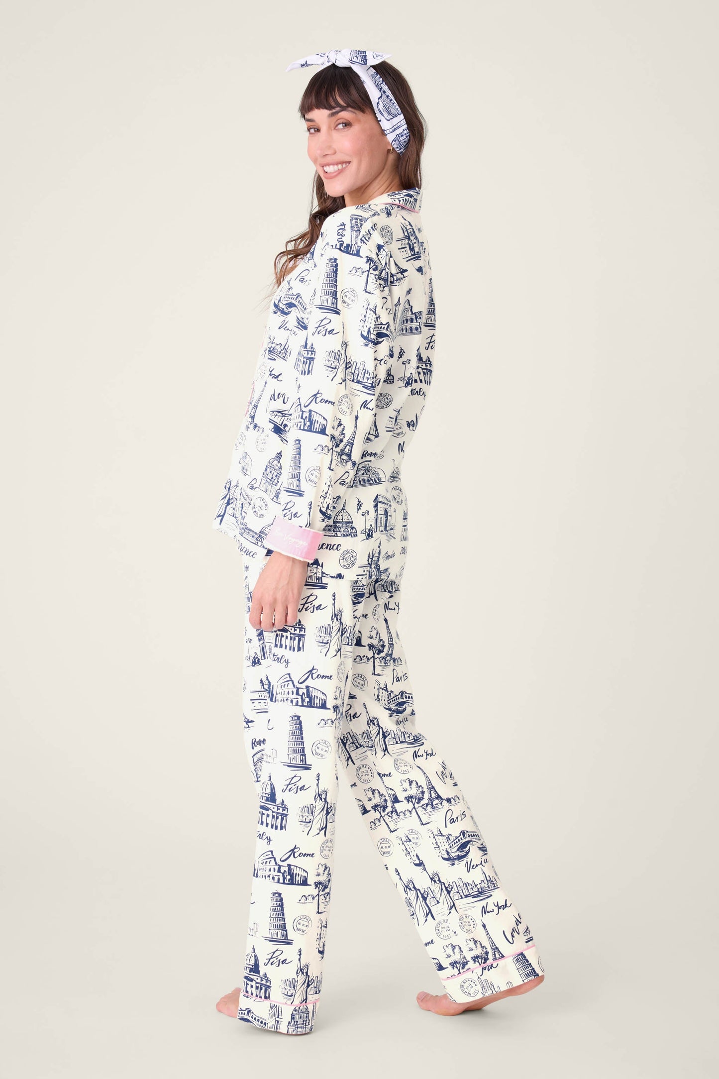 Bon Voyage 3-Piece Flannel PJ Set