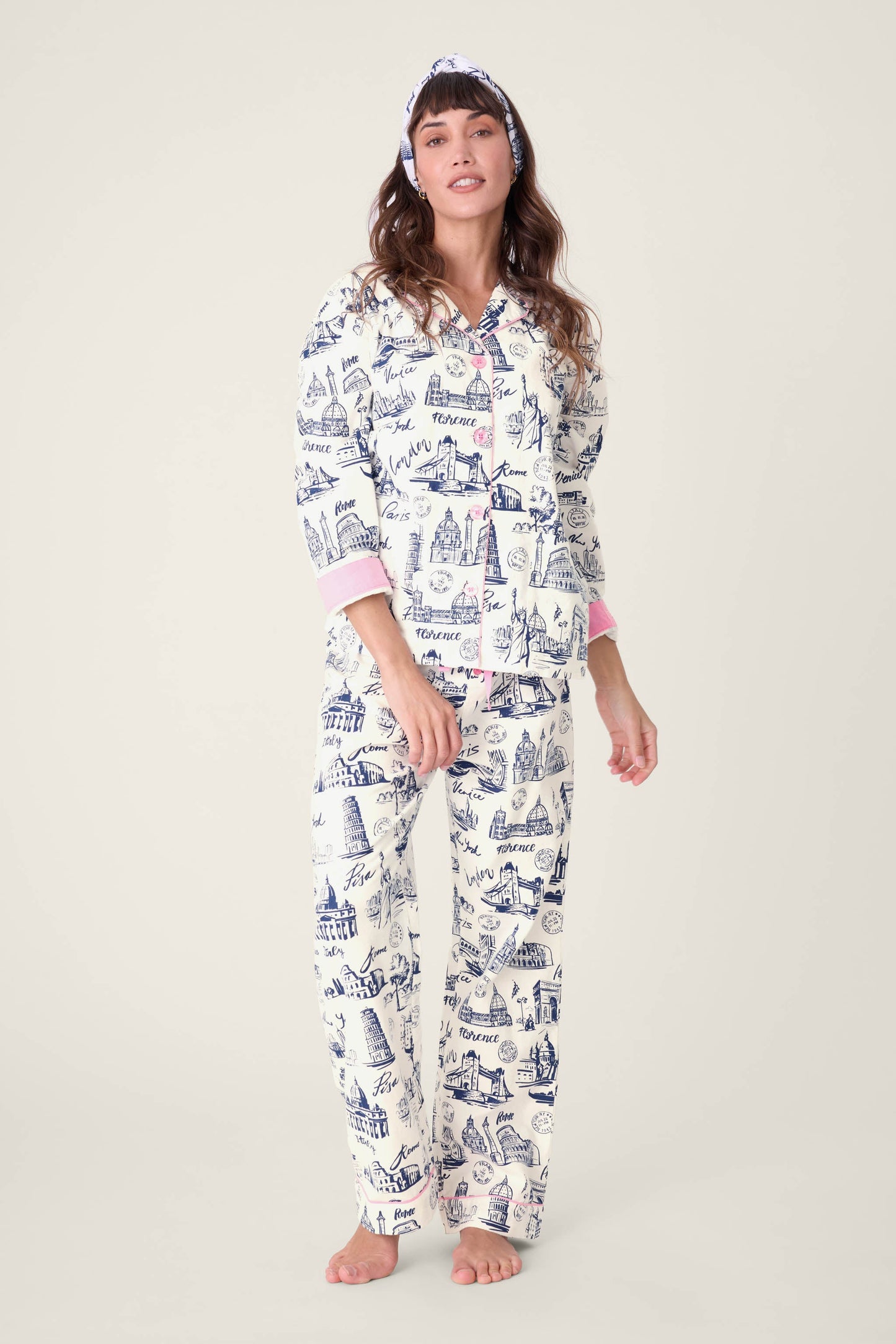 Bon Voyage 3-Piece Flannel PJ Set