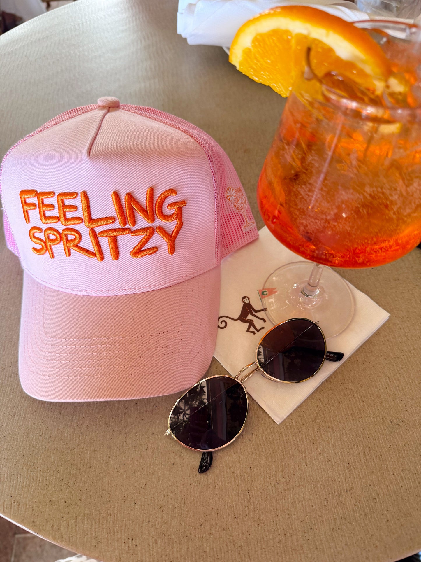 Feeling Spritzy - Pink Vintage Trucker Hat
