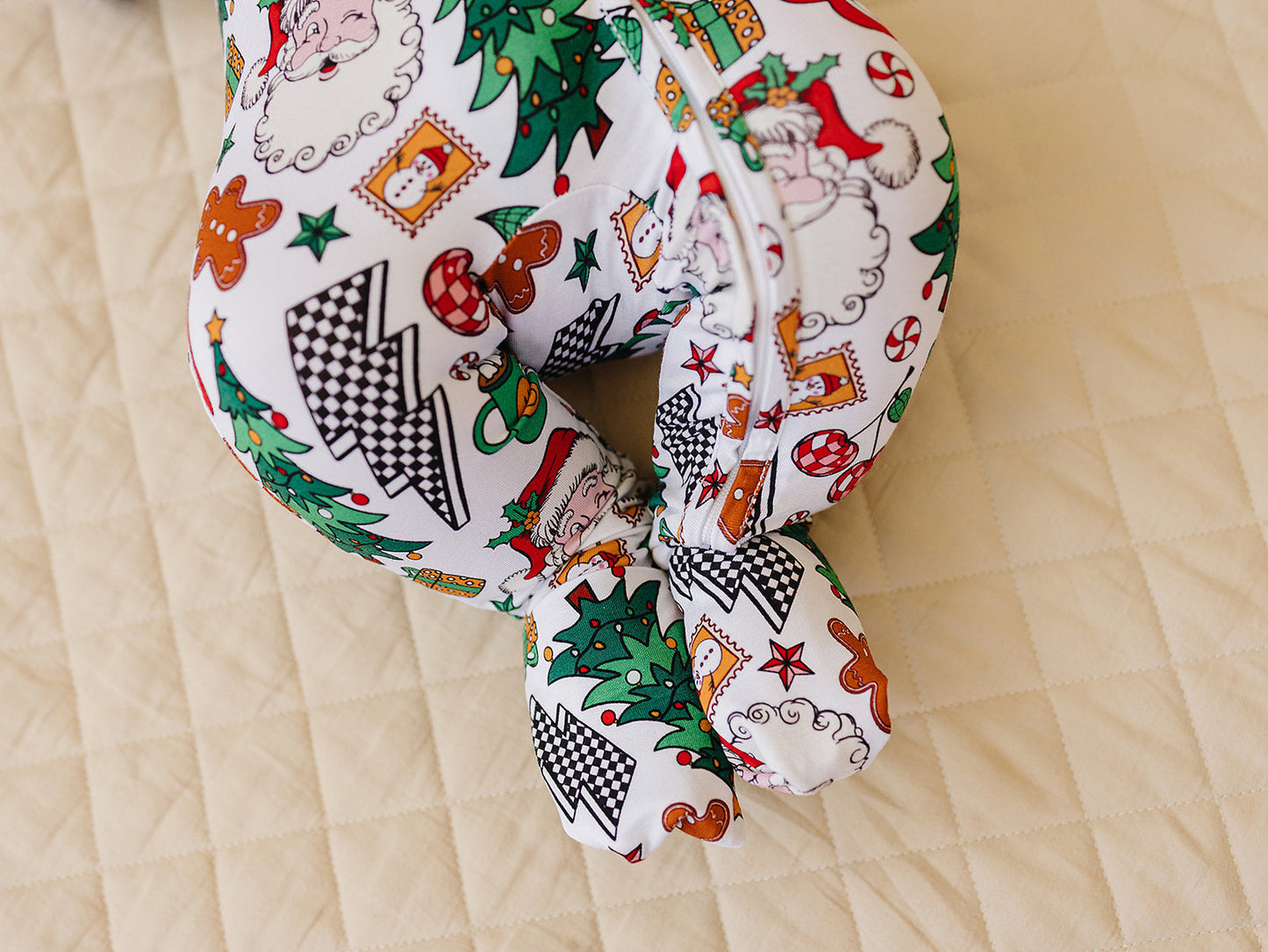 Bamboo Zip Romper | Christmas Vibes