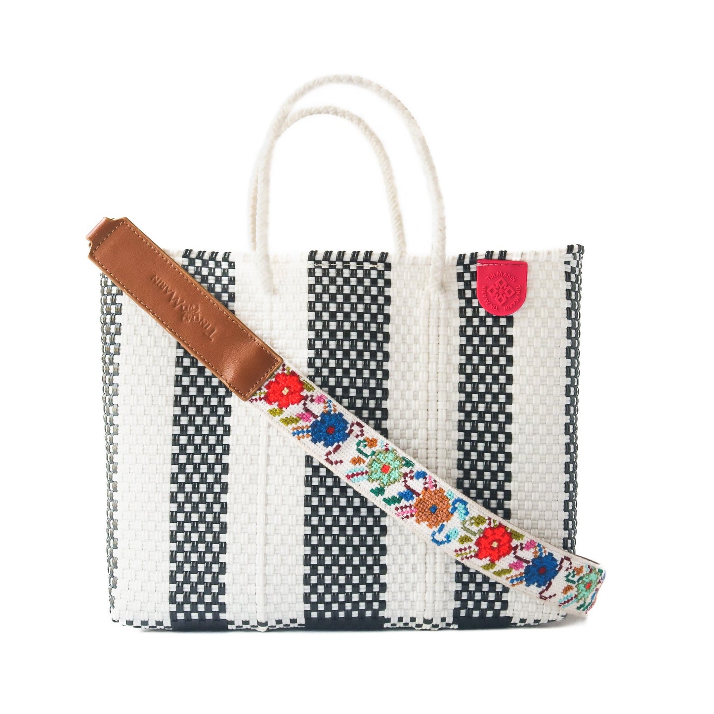 Zebra Medium Woven Resort Crossbody Bag