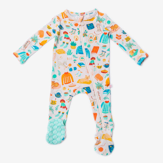 The Second-Skin Footie | Cozy Cats & Dogs | Danish Hygge-Inspired Print