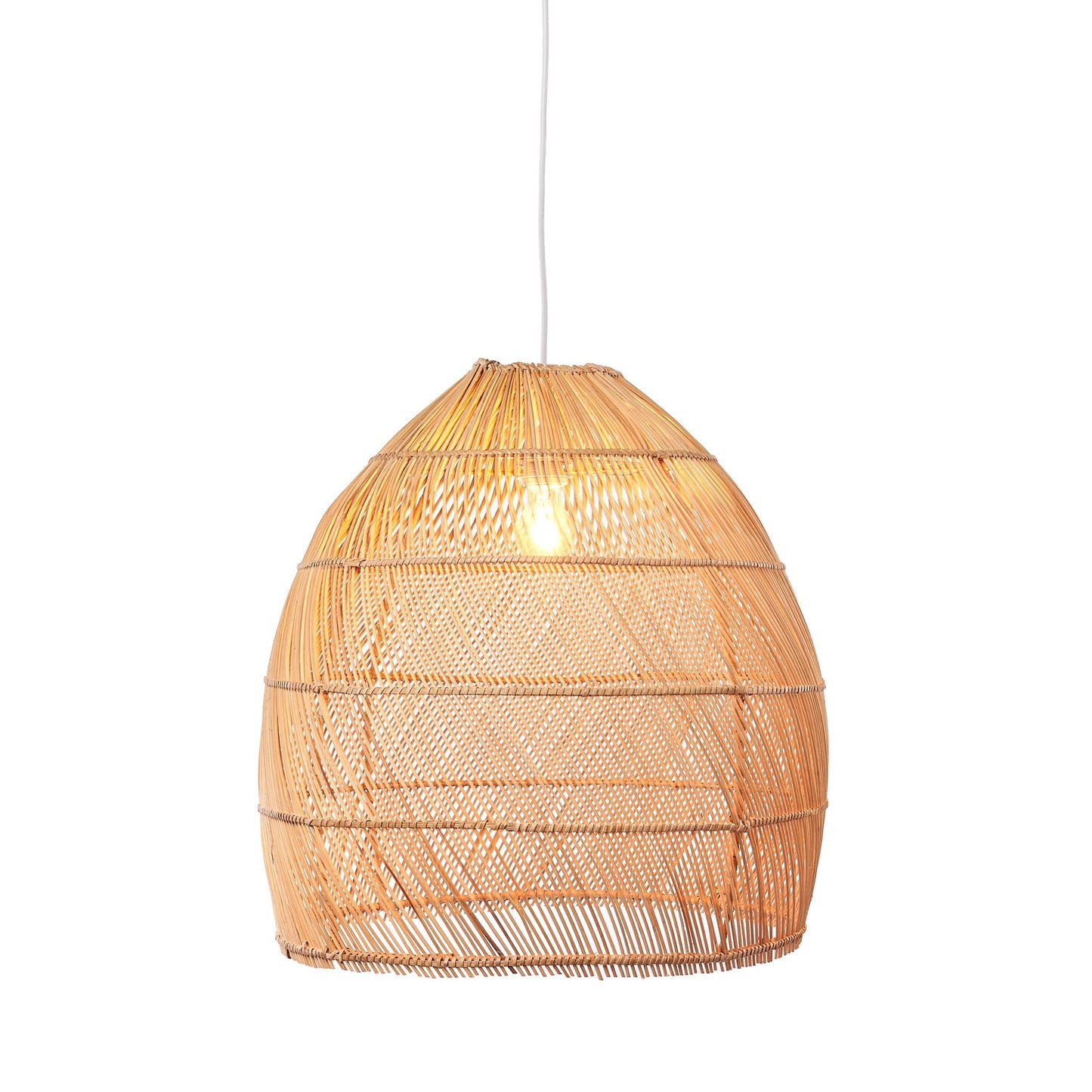 Bell Shaped Rattan Pendant Light