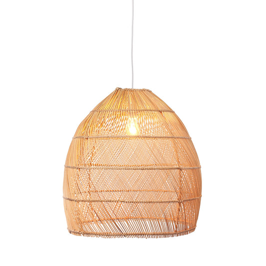 Bell Shaped Rattan Pendant Light