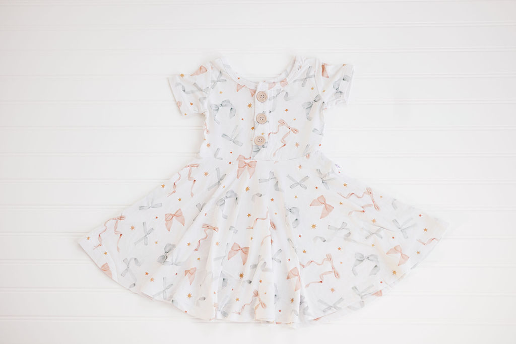 Ribbon Button Dress