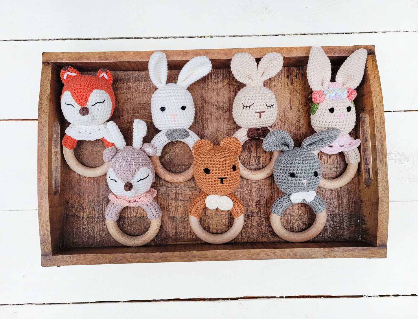 Crochet Animal Rattle Teether