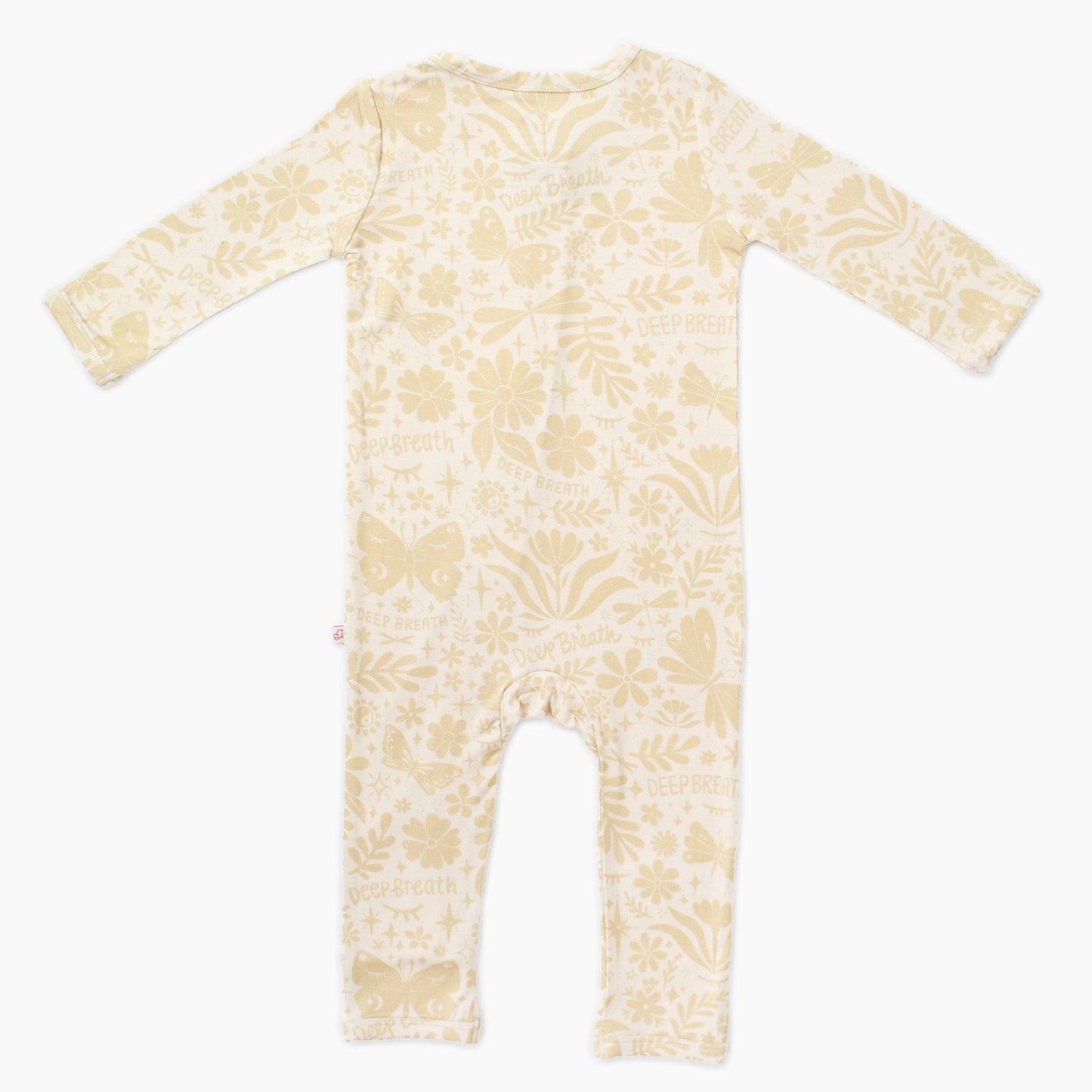 The Second-Skin Footless Romper | Om Baby (Beige) | "Deep Breath"