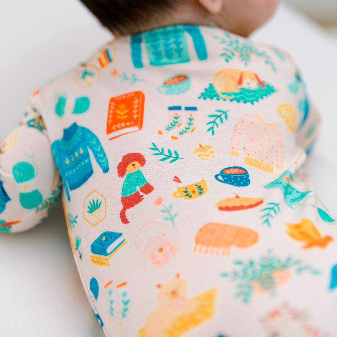 The Second-Skin Footie | Cozy Cats & Dogs | Danish Hygge-Inspired Print