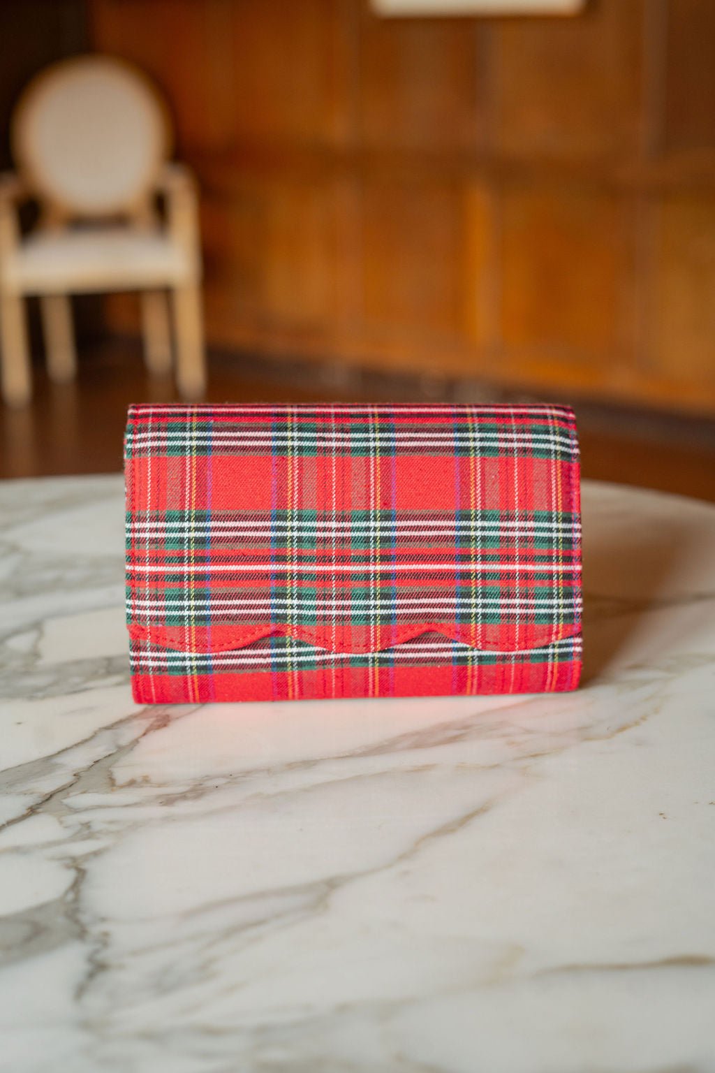 Ruby Scalloped - Red Plaid