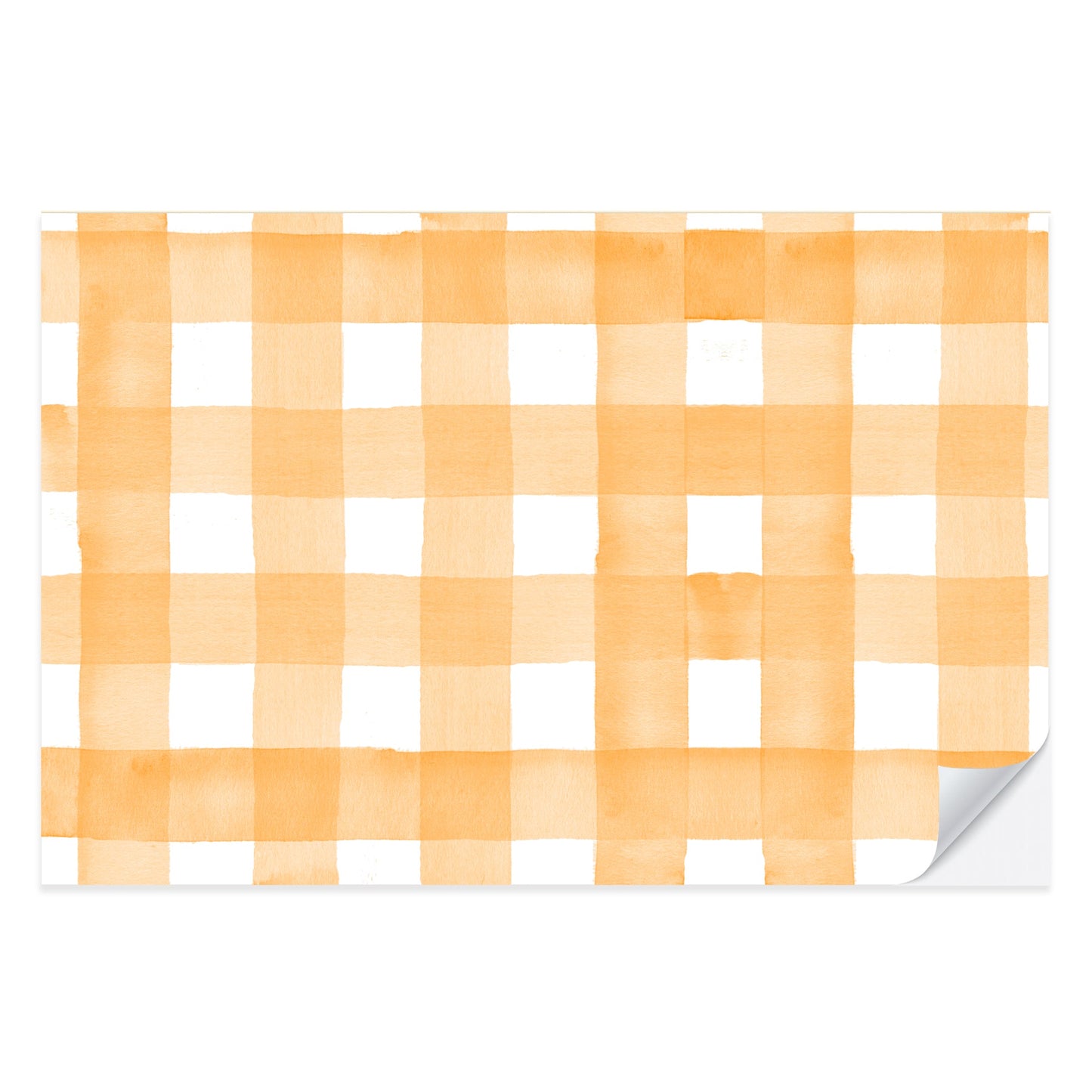 Orange Gingham Placemat Pad