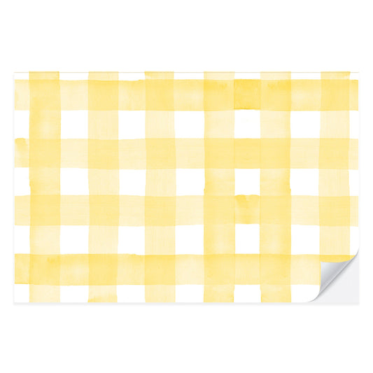 Sunny Yellow Gingham Placemat Pad