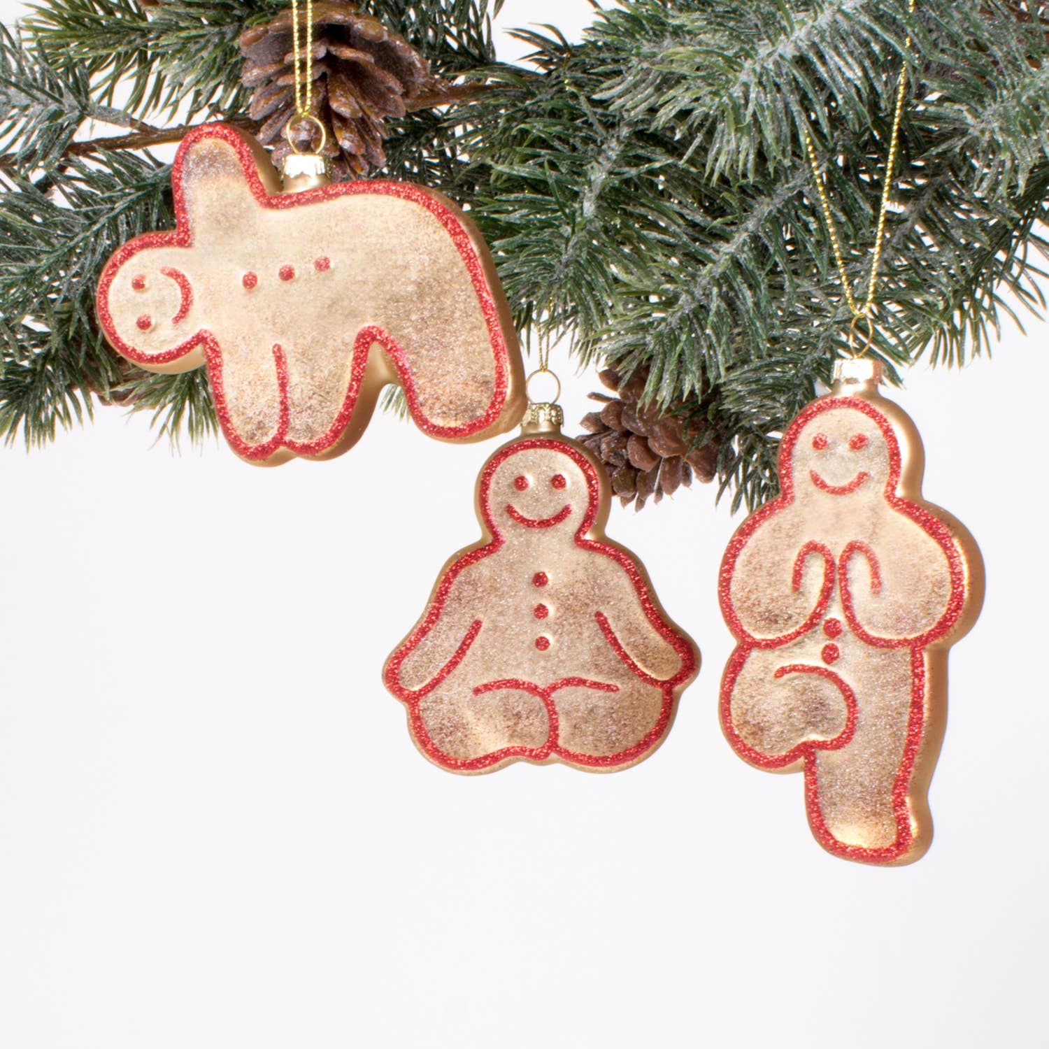 Gingerbread Yogi Ornament Set - Salud HTX