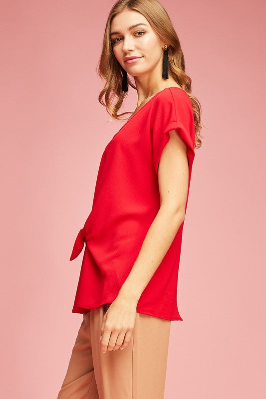 Tomato Red Knot Top - Salud HTX