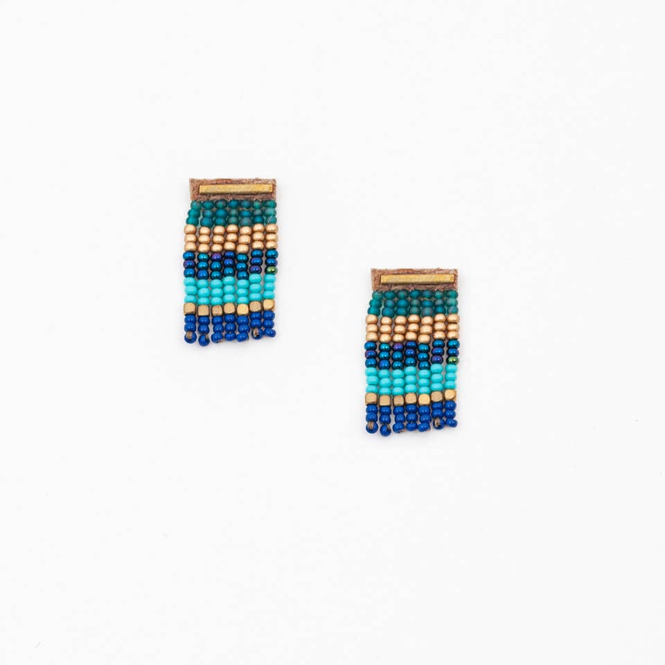 Altiplano - Bar Post Earrings with Fringe - Salud HTX