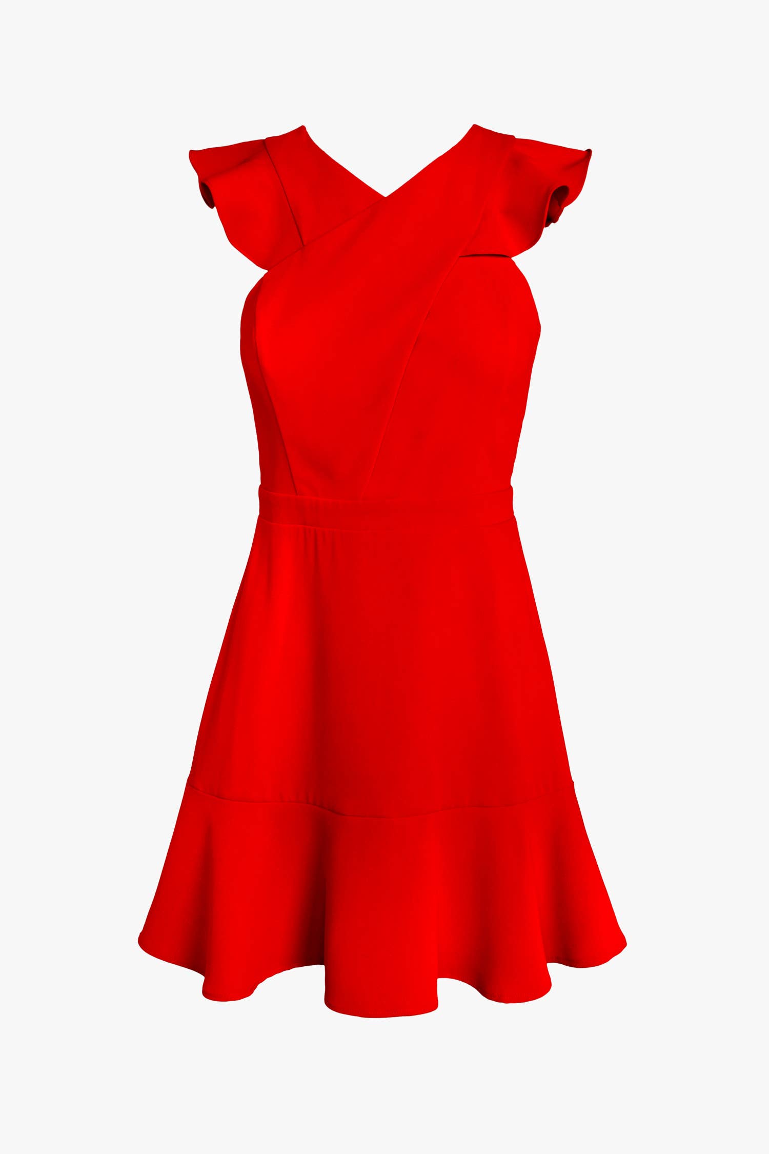 Red Ruffle Mini Dress Shop Salud HTX Red Ruffle Mini Dress Shop Salud HTX