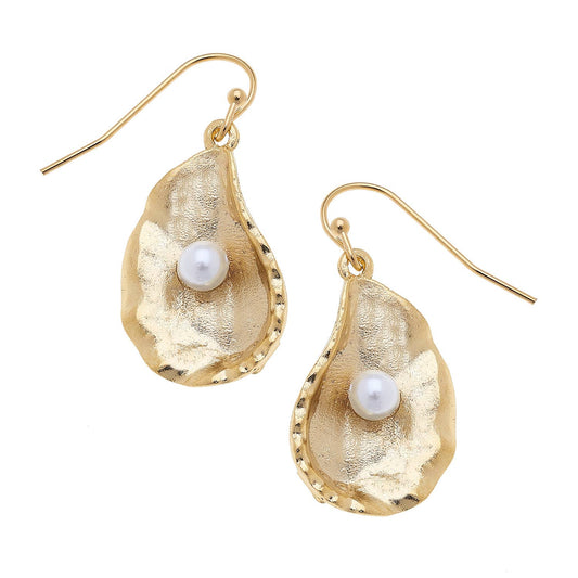 Susan Shaw - Oyster + Pearl Earrings - Salud HTX