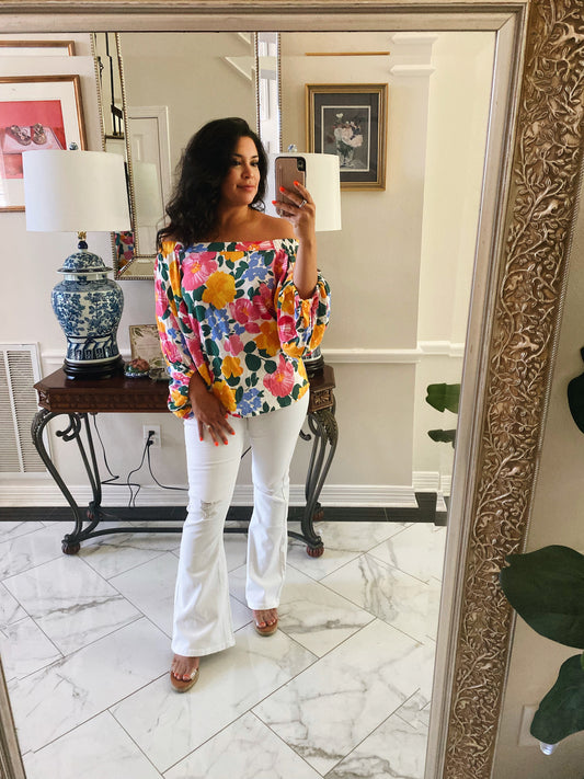 Floral Off the Shoulder Top