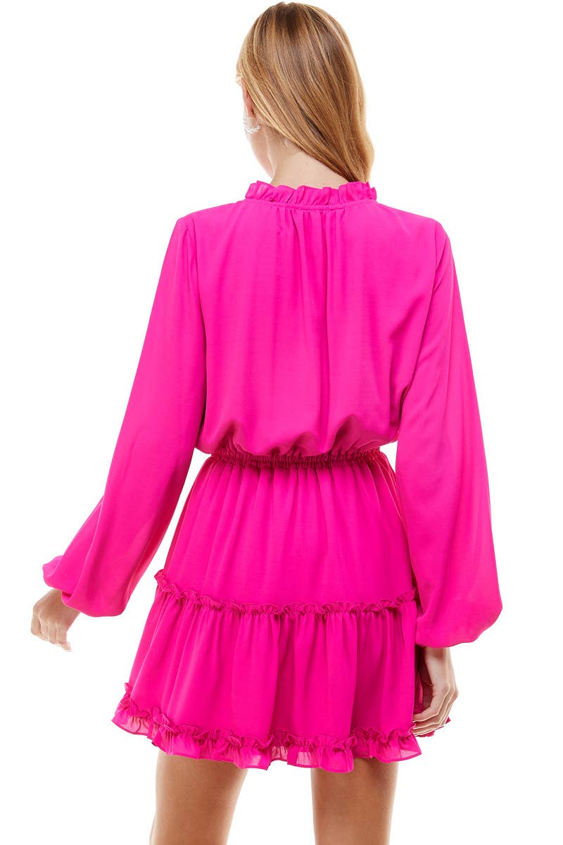 Tickled Pink Ruffle Dress - Salud HTX
