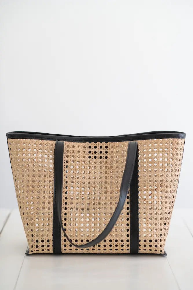 Bamboo & Leather Tote Bag