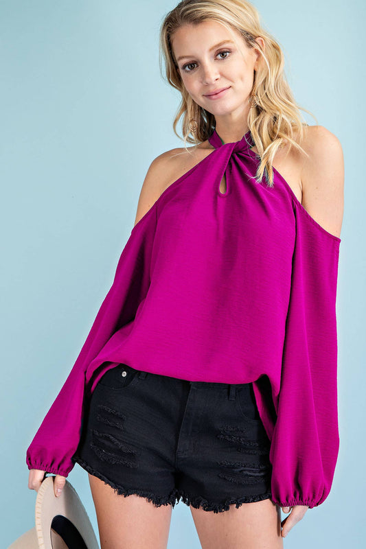 Magenta Twist Top - Salud HTX