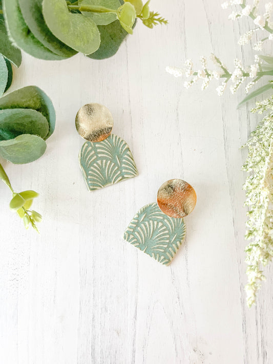 Mera Ceramic Earring in Green