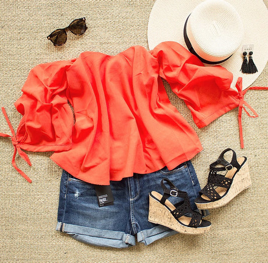 Island Hopping Top in Red - Salud HTX