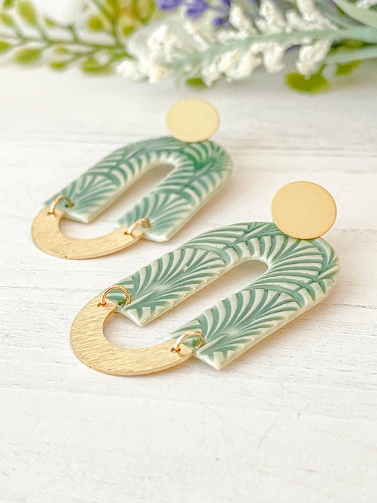 Juanita Ceramic Earring in Green