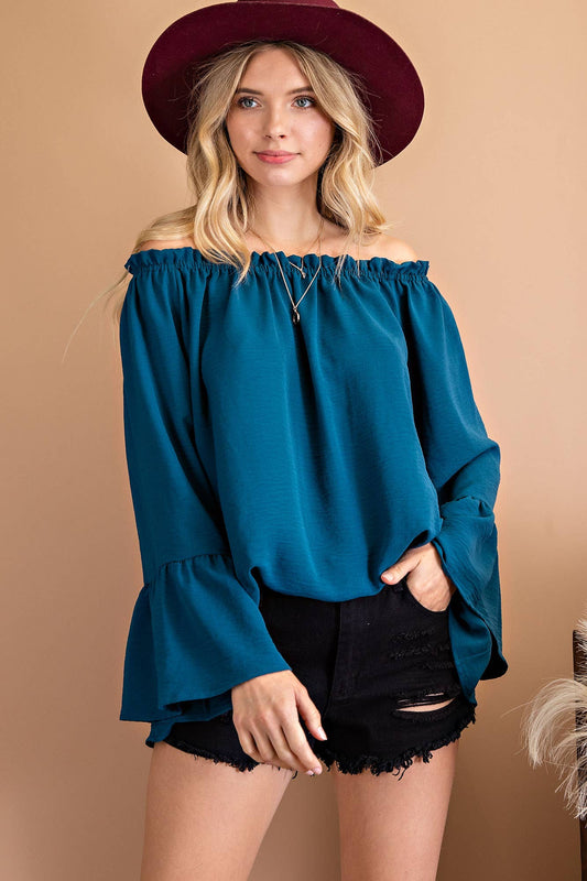 Sapphire Off The Shoulder Top - Salud HTX