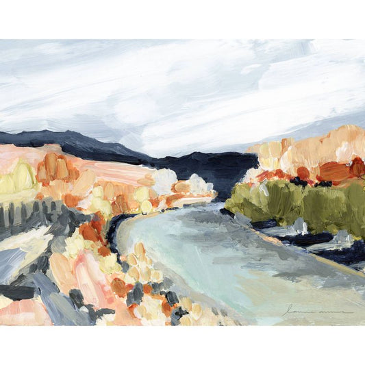 Painted River Horizontal Canvas Print