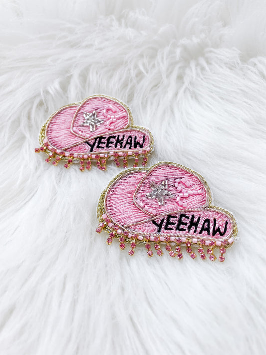 Yeehaw Hat Beaded Earrings